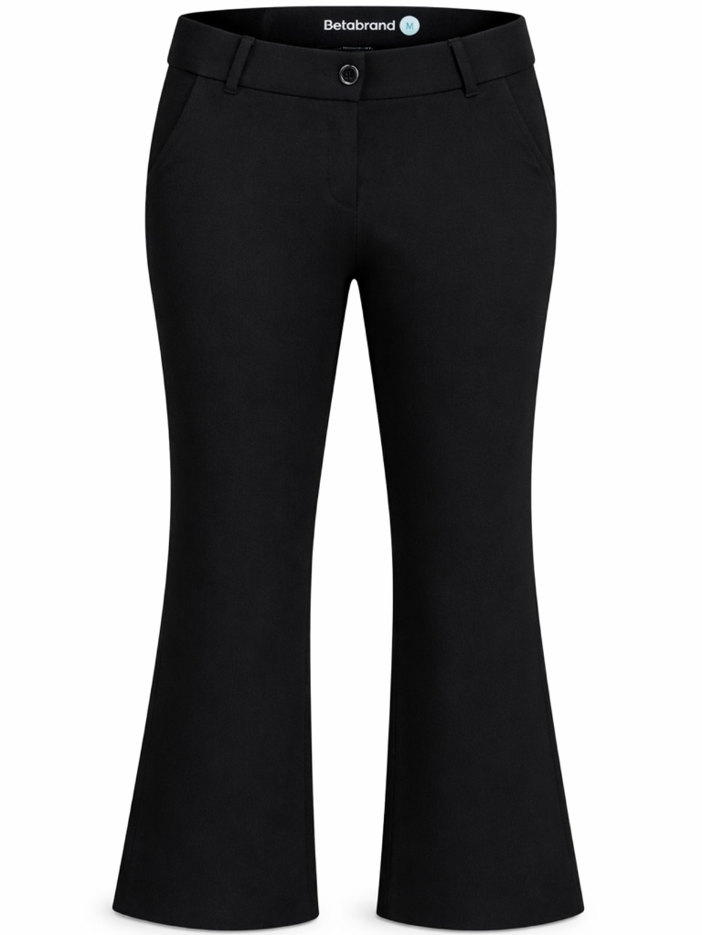 Betabrand Dress Pant Yoga Pants Black Women’s M Bootcut Stretch Office